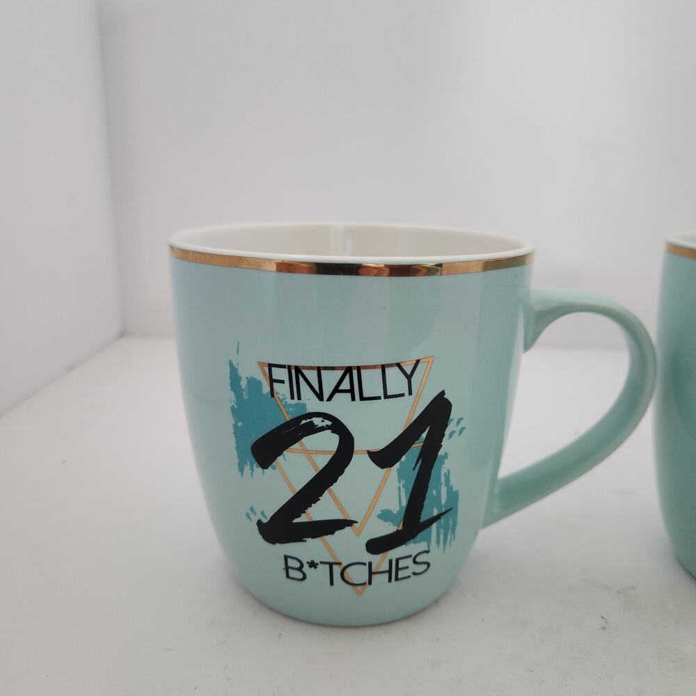 Finally 21 birthday cup by Salty celebrations New
